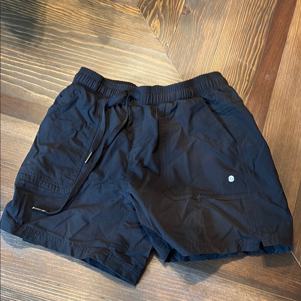 Black Willit Athletic Shorts with Elastic Waistband